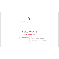 Business Card, Restaurant Location